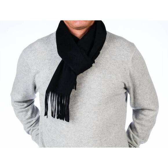 NEW ALASHAN CASHMERE unisex douglas anthony cashmere blend scarf in espresso